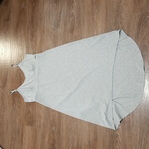 (L) la Vie en Rose Minimalist High Low Empire Waist Midi Dress Solid Color